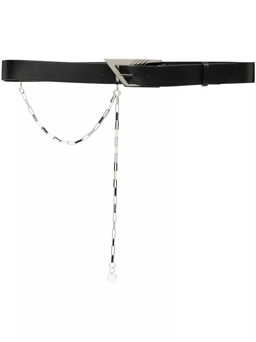 The Attico logo-buckle leather belt Women 0116