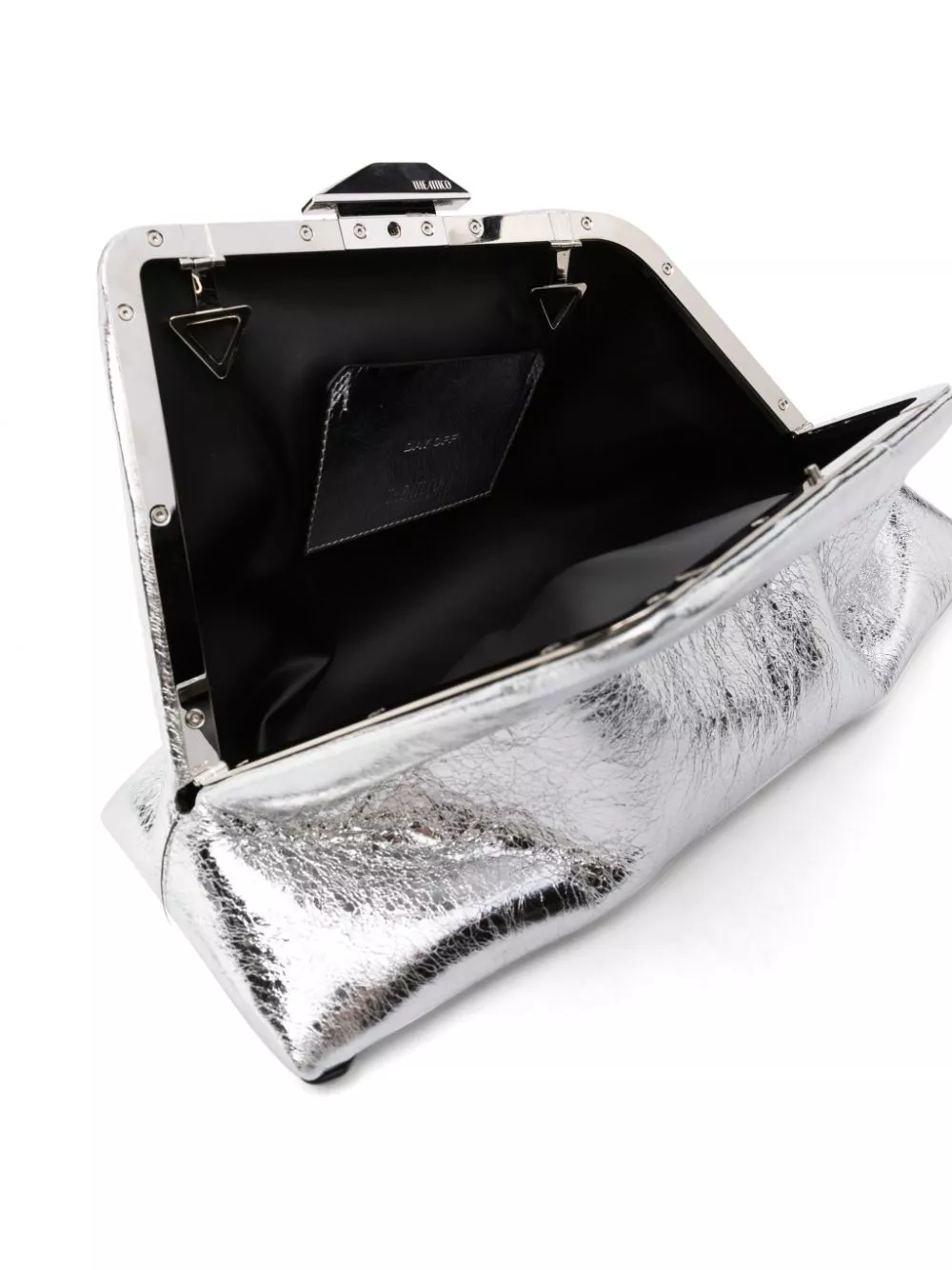 Affordable The Attico Day Off metallic leather clutch bag Women 0116