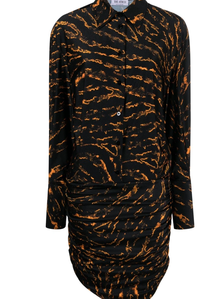 Affordable The shirt abstract-patterned Attico dress Women 0304